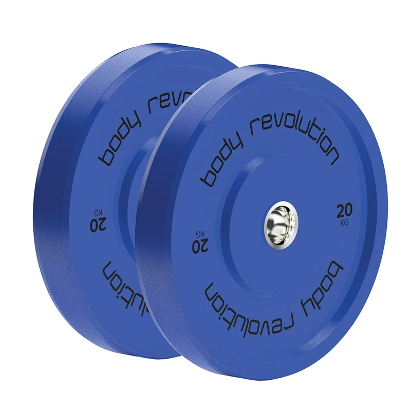 Body Revolution 100-kg-Set Farbige Olympische Gummigewichte