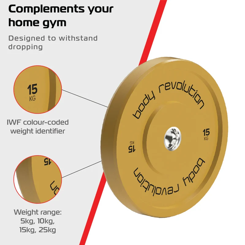 Body Revolution 80kg Set Olympische Gummischeiben