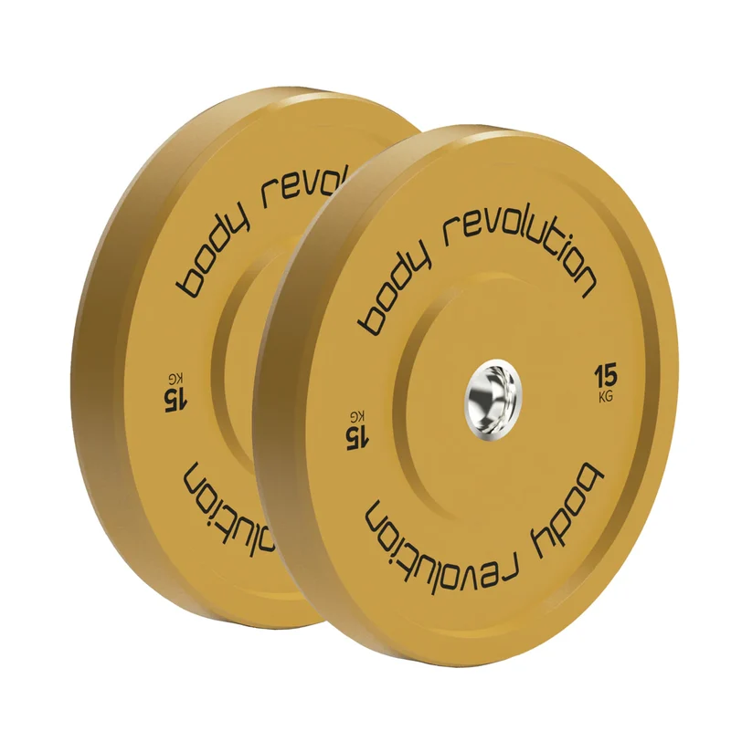 Body Revolution 60-kg-Set Olympische Bunte Bumper-Platten
