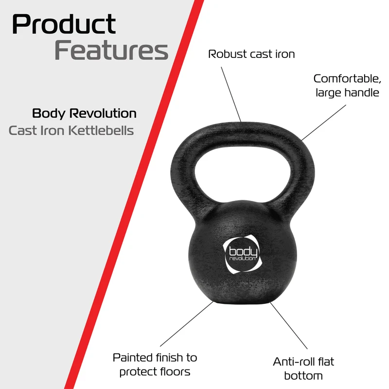 Kettlebell aus Gusseisen 18 kg