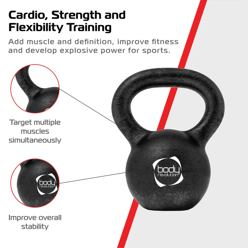 Kettlebell aus Gusseisen 28 kg