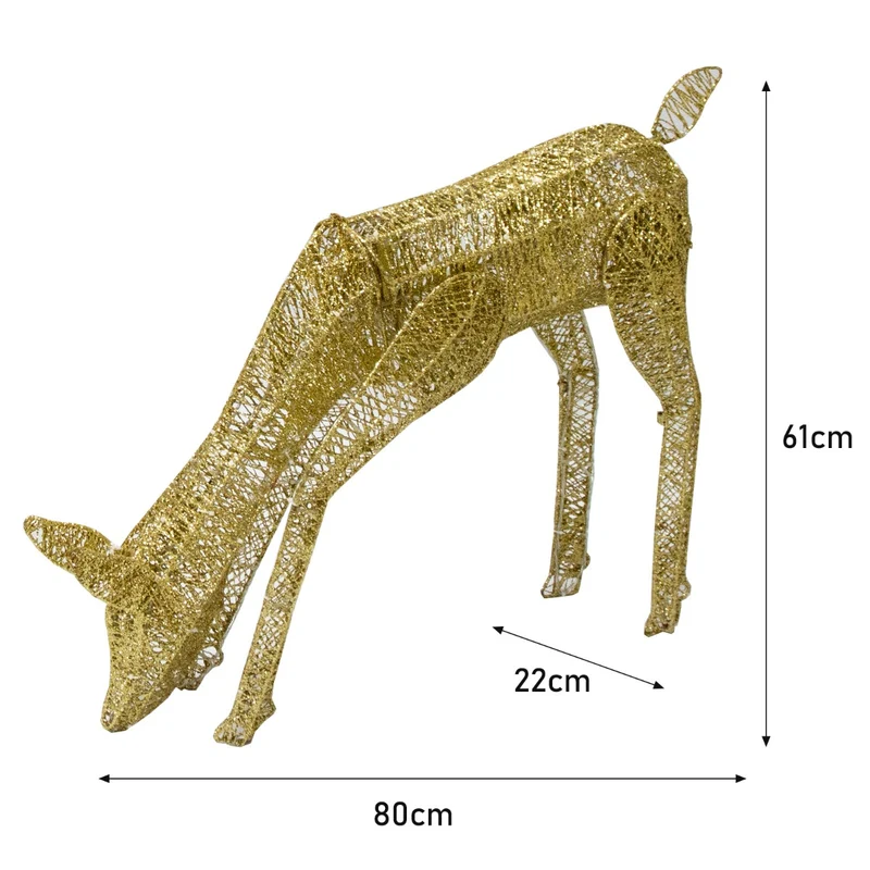 LED beleuchtetes goldenes Reh