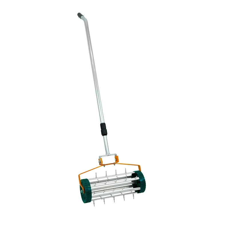 T-Mech Rasenrakel 100cm und rollender Rasenlüfter – Grün