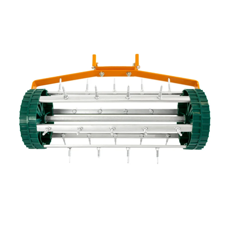 T-Mech Rasenrakel 100cm und rollender Rasenlüfter – Grün