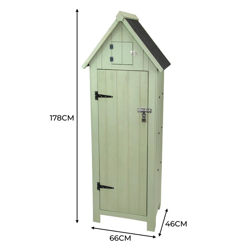 Gartenschrank aus Holz – Grün