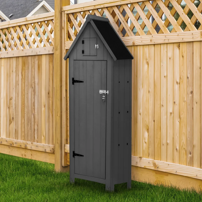 Gartenschrank aus Holz – Grau
