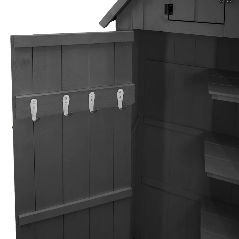 Gartenschrank aus Holz – Grau