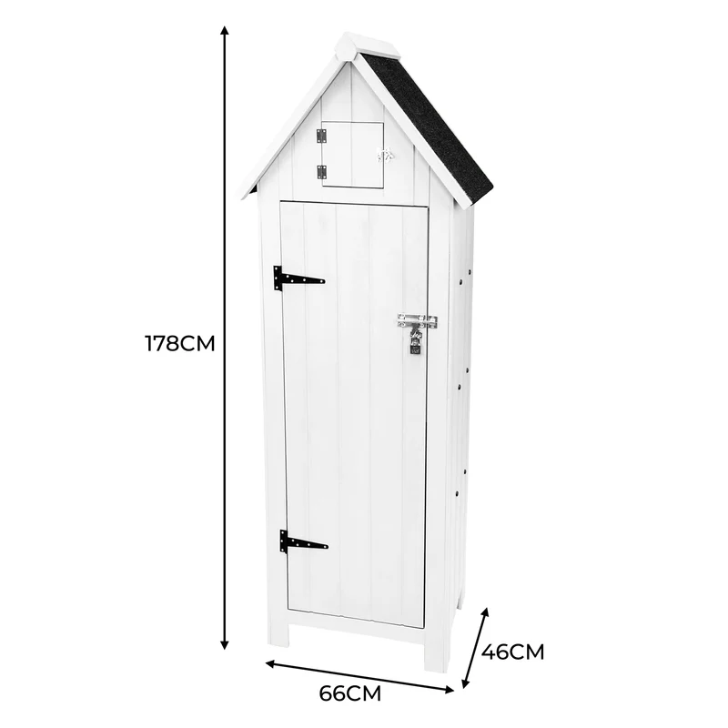 Gartenschrank aus Holz – Weiß