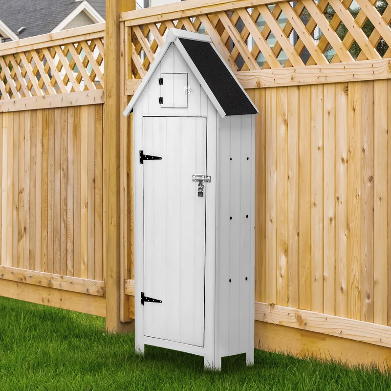 Gartenschrank aus Holz – Weiß