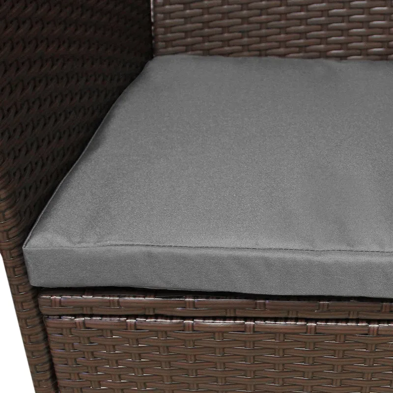 Jardí Rattan Bistro Set Braun
