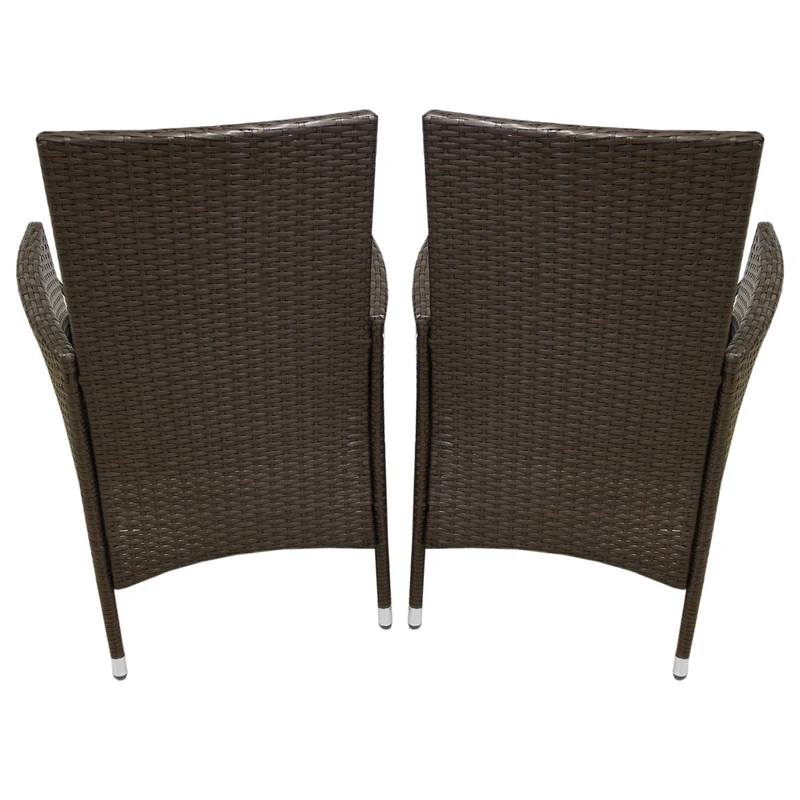 Jardí Rattan Bistro Set Braun