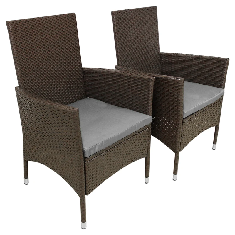 Jardí Rattan Bistro Set Braun
