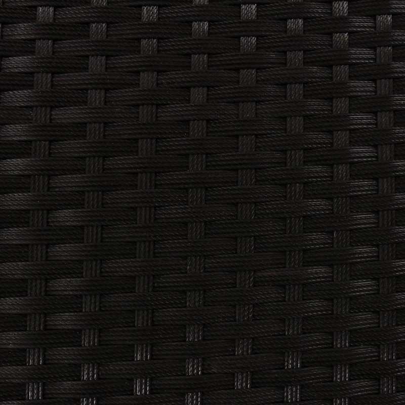 Jardí Rattan Bistro Set Schwarz