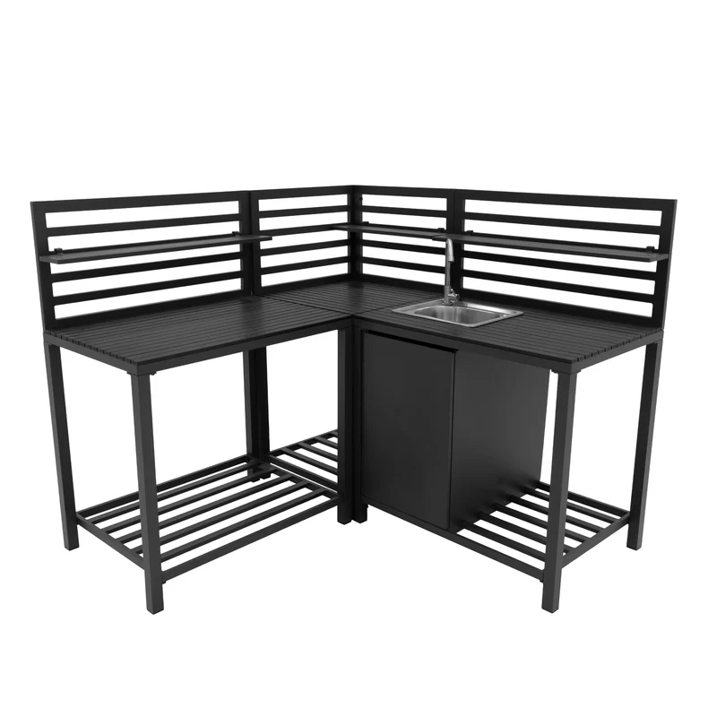 Aluminium 3-teiliges Küchen-Set für Außenbereich