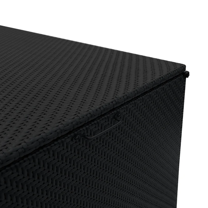 Rattan Modulares 7-teiliges Möbelset mit Aufbewahrungsbox 996L - Schwarz
