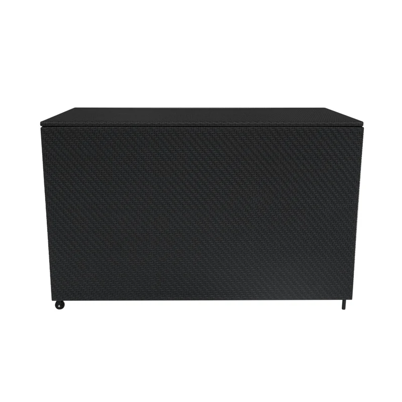Rattan Modulares 6-teiliges Möbelset mit Aufbewahrungsbox 996L - Schwarz