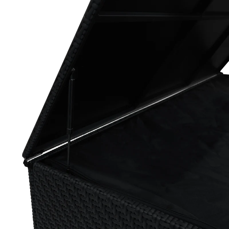 Rattan Modulares 6-teiliges Möbelset mit Aufbewahrungsbox 996L - Schwarz
