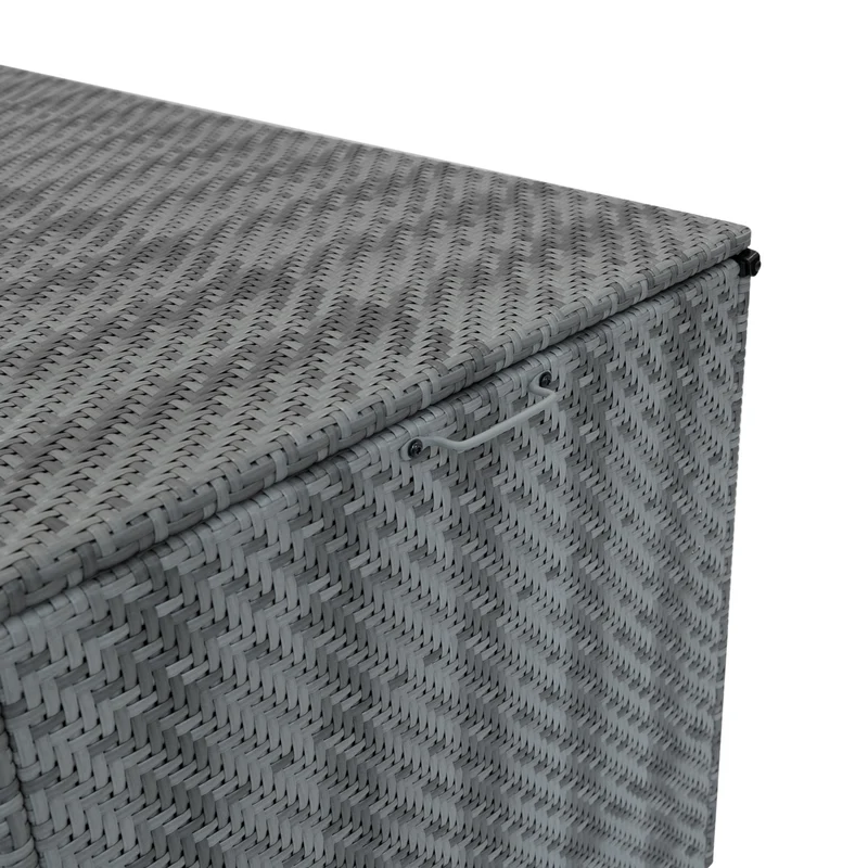 Rattan Modulares 6-teiliges Möbelset mit Aufbewahrungsbox 996L - Grau