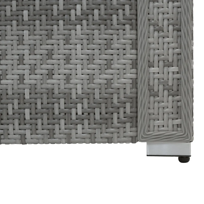 Rattan Modular 6-teiliges Möbelset – Grau