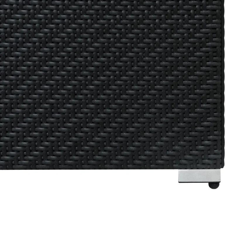 Rattan Modular 6-teiliges Möbelset – Schwarz