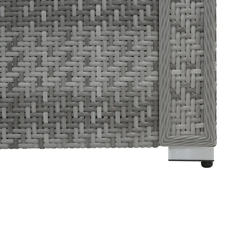 Rattan Modular 7-teiliges Möbelset – Grau