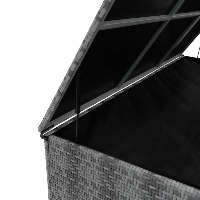 Rattan Kissenbox 996L - Grau