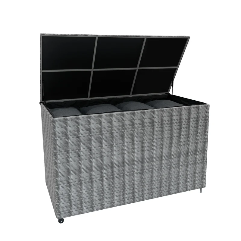 Rattan Kissenbox 996L - Grau