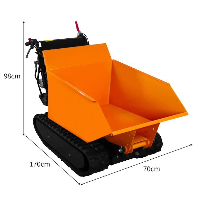 Mini Raupendumper Motorschubkarre Benzin 500kg 9PS Kipper