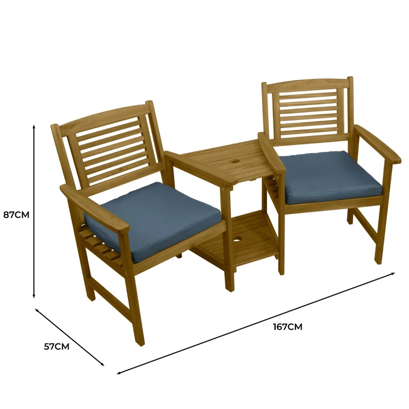 Loveseat Gartenbank mit Kissen