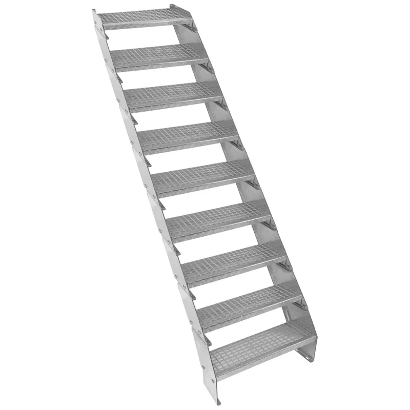Verstellbare Neunteilige Verzinkter Stahl Treppe – 600mm breit
