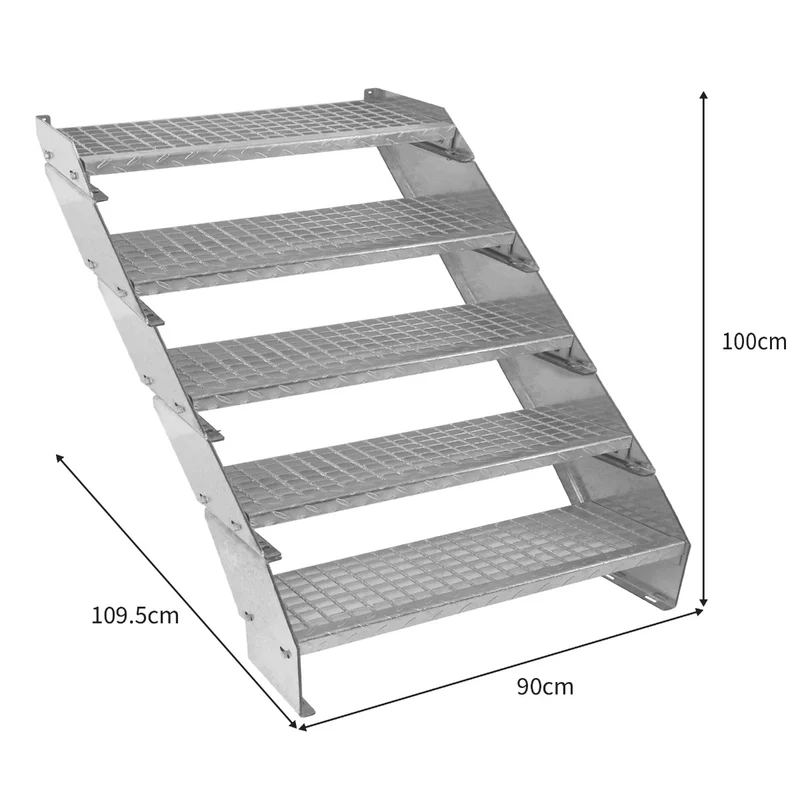 Verstellbare Fünfteilige Verzinkter Stahl Treppe – 900mm breit