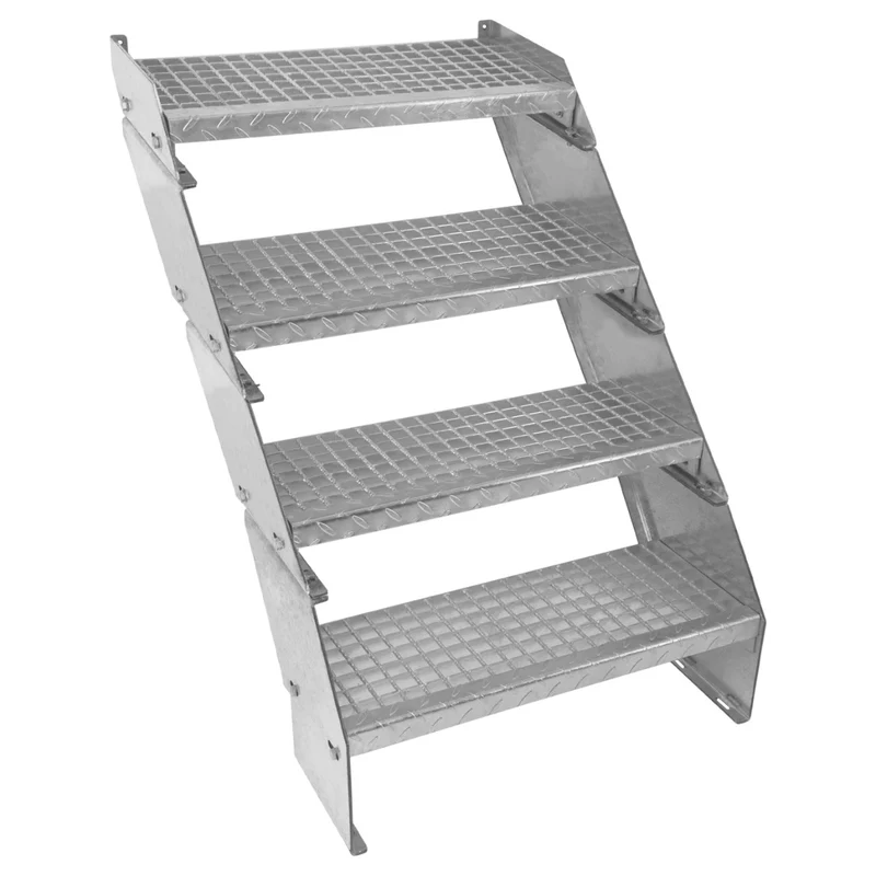 Verstellbare Vierteilige Verzinkter Stahl Treppe – 600mm breit