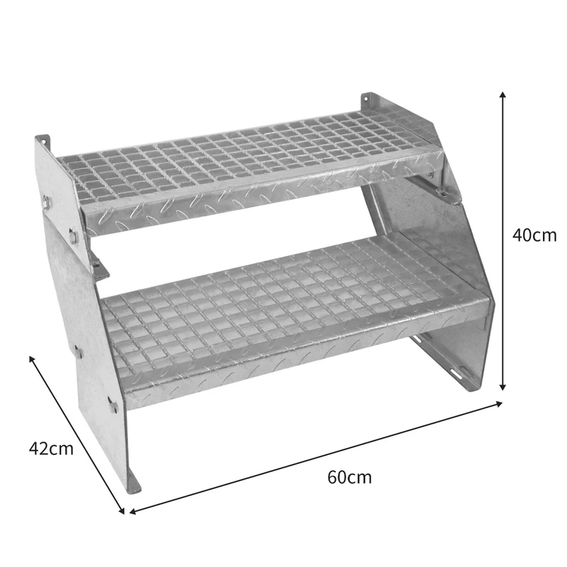 Verstellbare Zweiteilige Verzinkter Stahl Treppe – 600mm breit