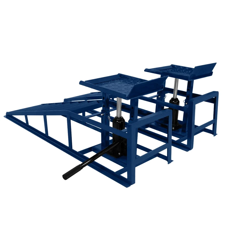 Auffahrrampen Set mit hydraulischem Wagenheber – 3T