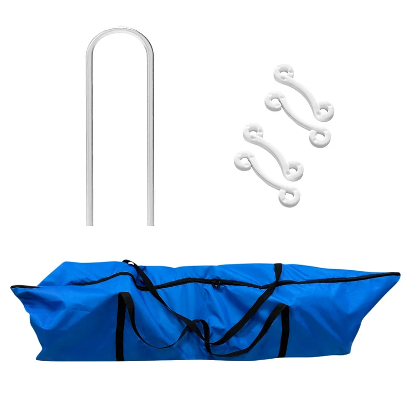 2,4m x 1,8m Fußballtor, Tragetasche und Torwand