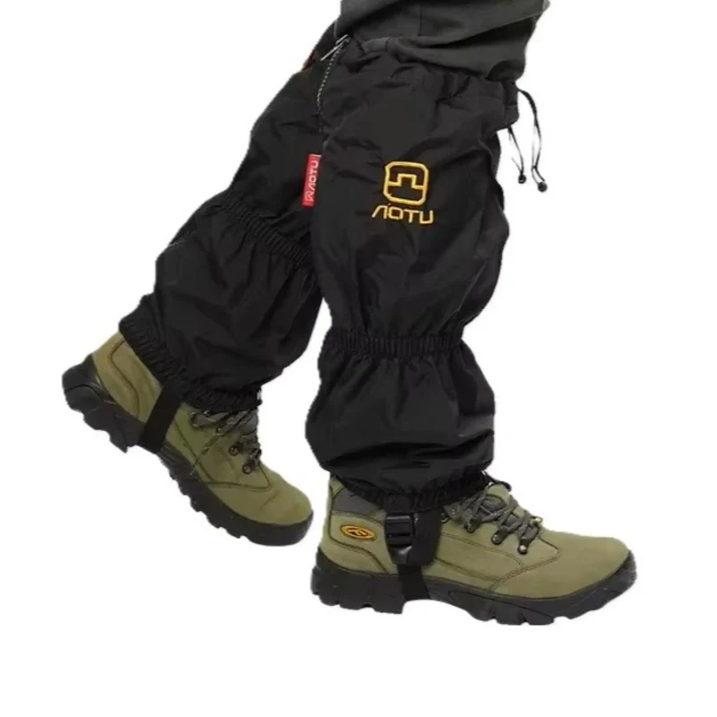 Wasserdichte Gamaschen 1 Paar aus 210D Oxford-Polyester mit oder ohne Fleece-Innenfutter, Beinschutz für Wandern, Skifahren und Outdoor