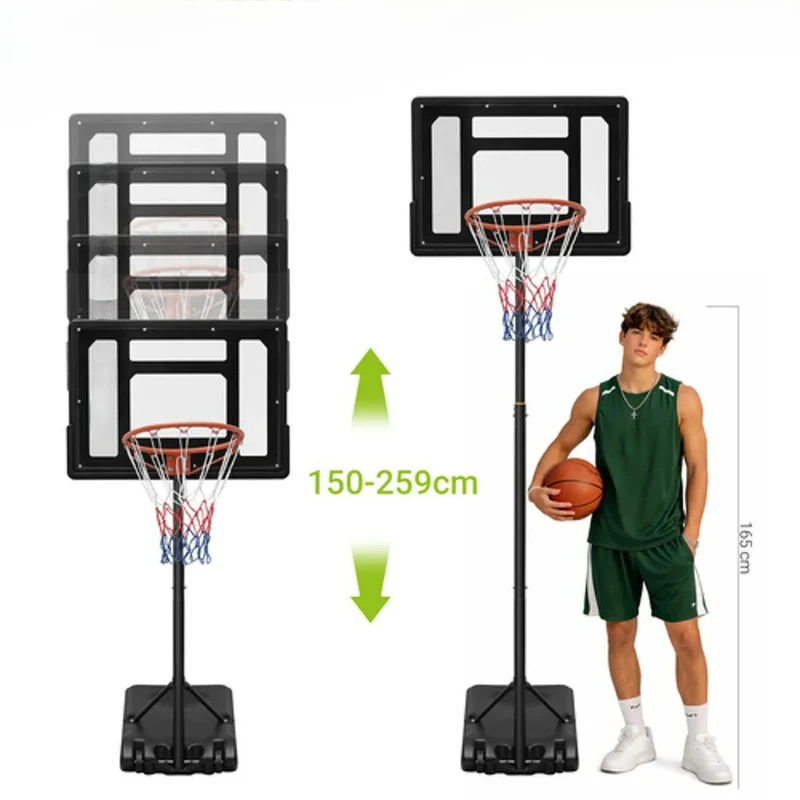 Mobiler Basketballkorb höhenverstellbar bis 259 cm – Outdoor Basketballständer
