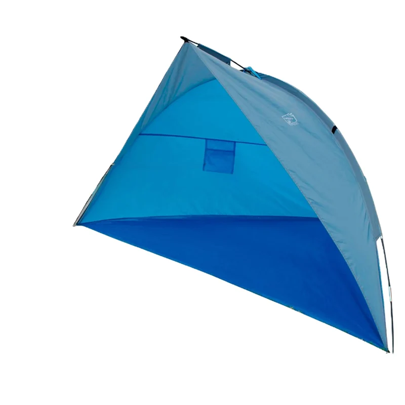 Reise-Strandmuschel, UV-Schutz, Spannleine, Extra kompakt, für Camping, Festival, Angeln