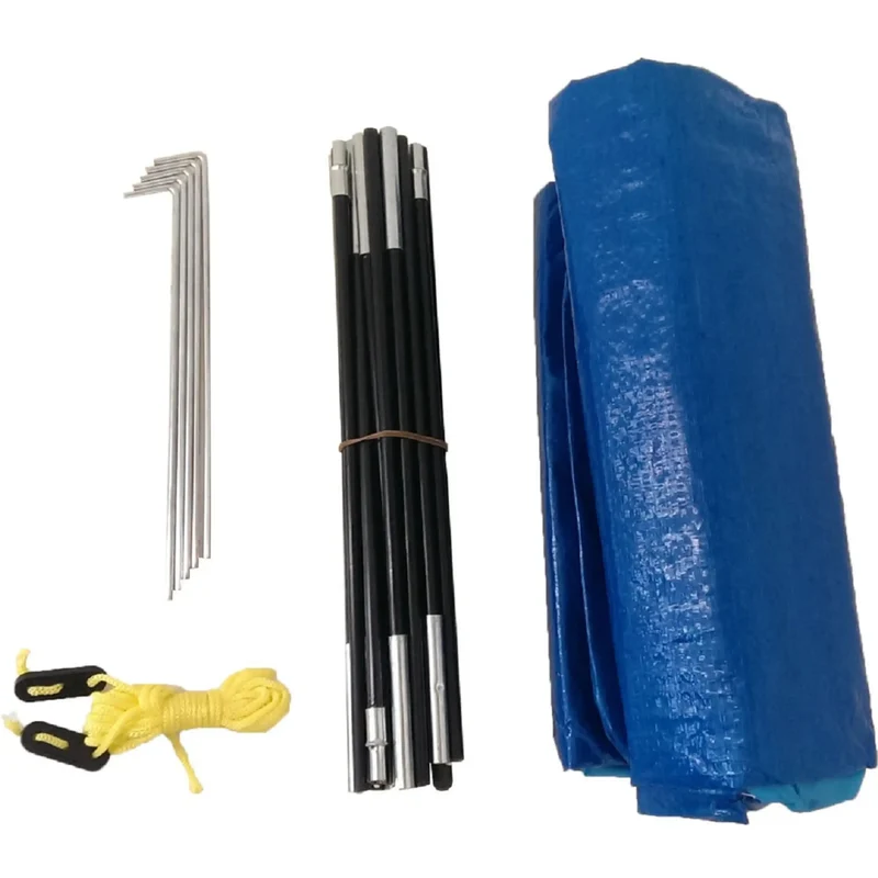 Reise-Strandmuschel, UV-Schutz, Spannleine, Extra kompakt, für Camping, Festival, Angeln