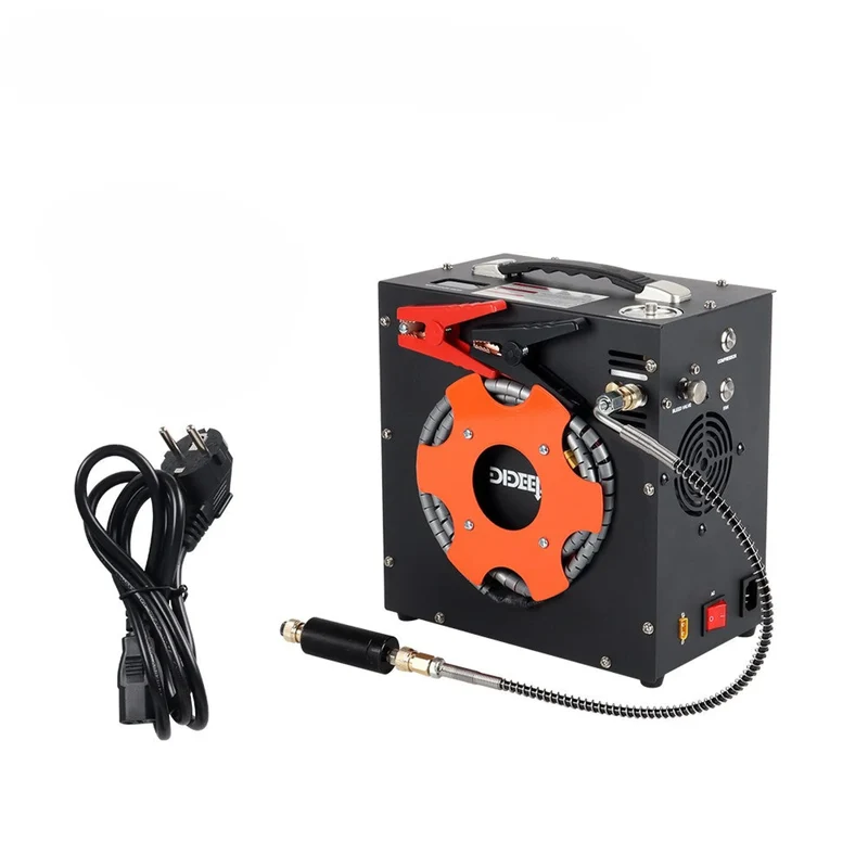 Elektrischer Hochdruckkompressor 300 Bar für Tauchflaschen, 350 W, 230 V/12 V, 8-mm-Schnellkupplung