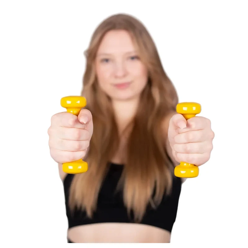 Gymnastikhanteln, 1 Paar Kurzhantel Gewichtsstufen 0,5-5 Kg, Kunststoffummantelt