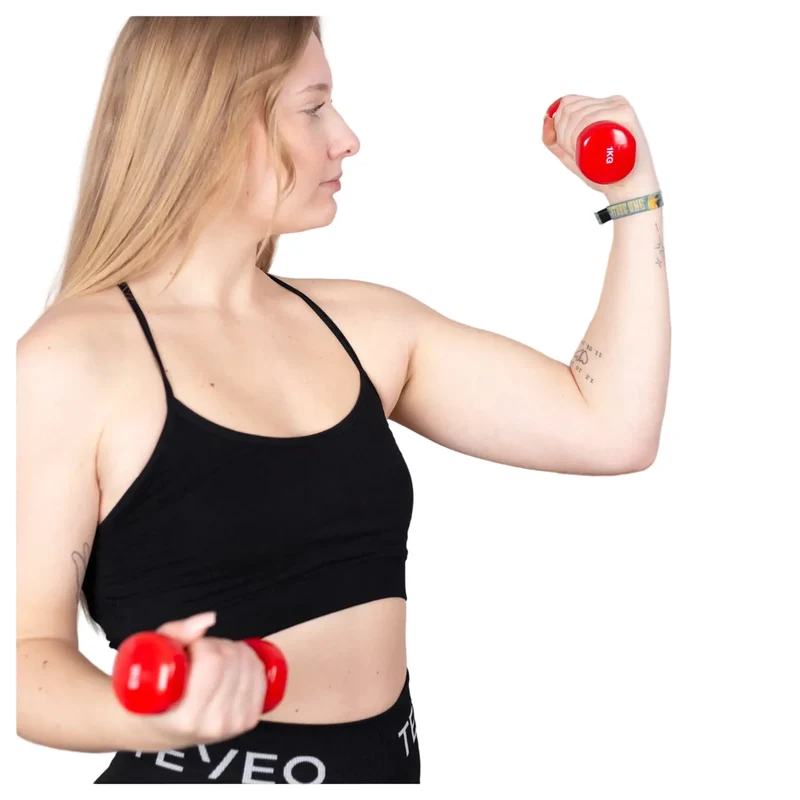 Gymnastikhanteln, 1 Paar Kurzhantel Gewichtsstufen 0,5-5 Kg, Kunststoffummantelt