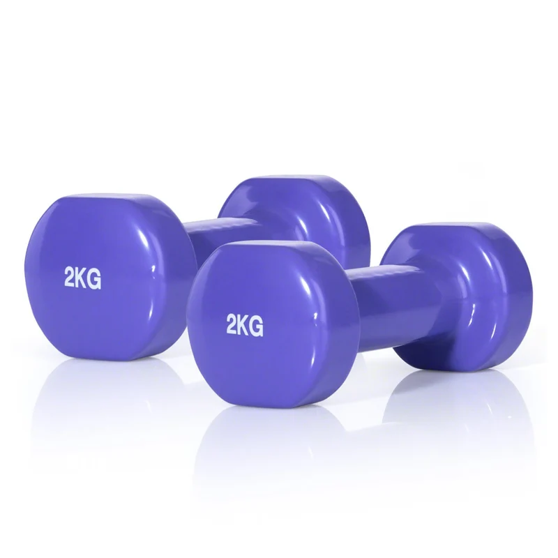 Gymnastikhanteln, 1 Paar Kurzhantel Gewichtsstufen 0,5-5 Kg, Kunststoffummantelt