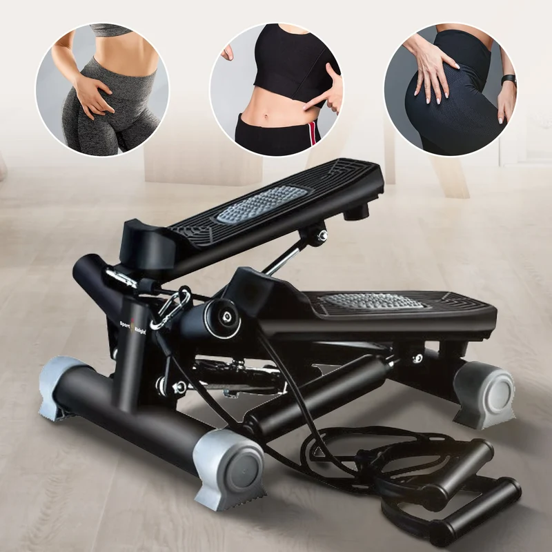 Aerobic Stepper mit Trainingsbändern - LCD-Monitor, gelenkschonend, Trainingsüberwachung, Tempoanzeige