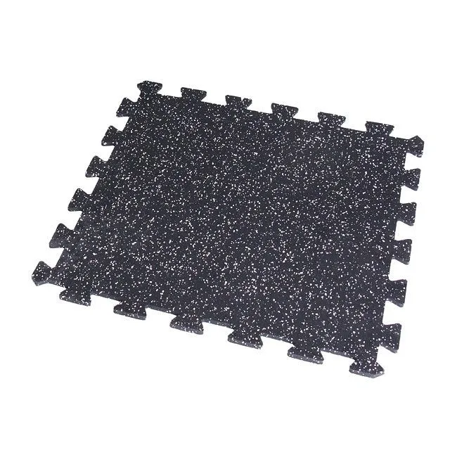 Gorilla Rubber Flooring - 8mm 24" x 24" - Interlocking Tile w/Speckle - V2