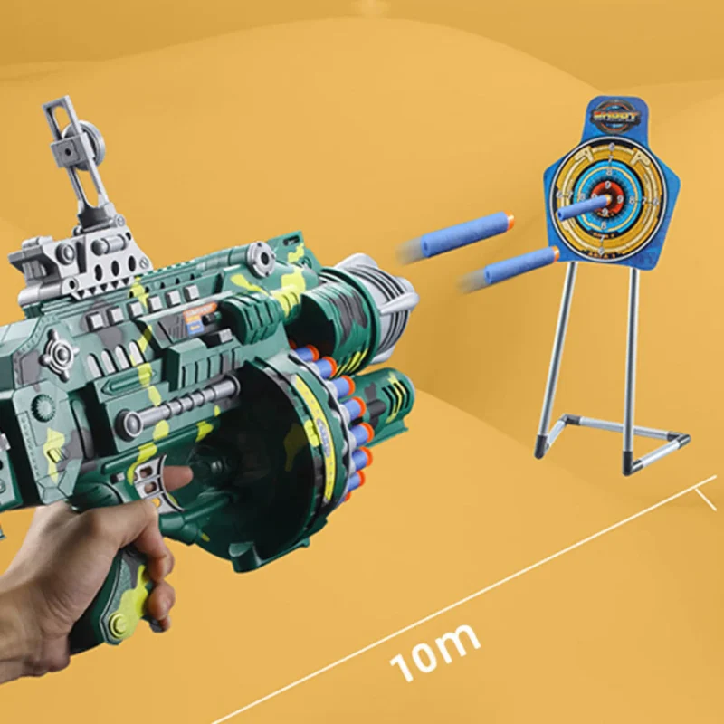 Spielzeug-Gewehr mit 20 Saugnapf-Schaumstoff Patronen, Dart Blaster für drinnen & draußen