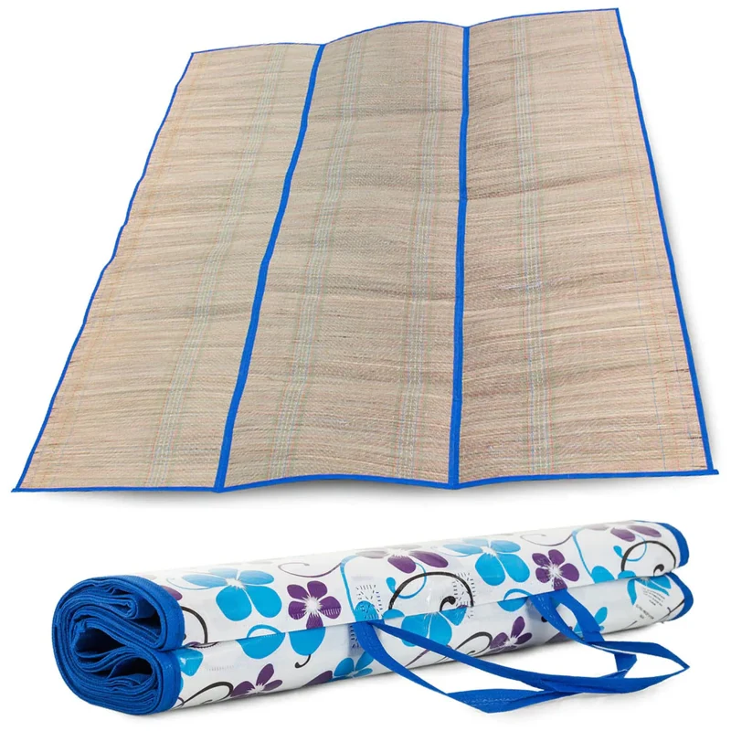 Strandmatte aus Stroh 150 x 170cm – isolierend & pflegeleicht