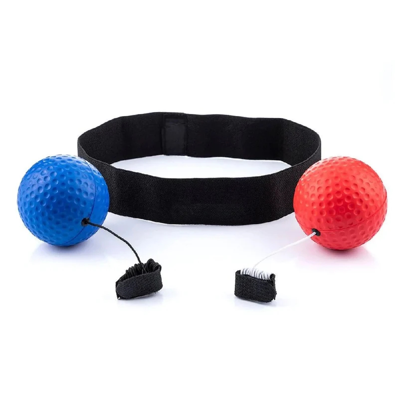 Reflexball-Set für Boxtraining & Koordination, 2 Punchingbälle mit Stirnband, Trainingsgerät für Reaktion und Agilität