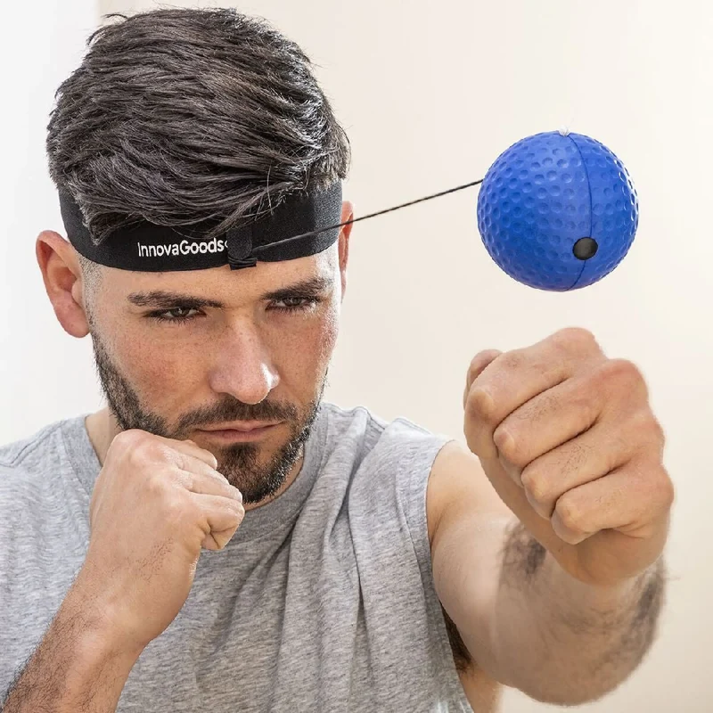 Reflexball-Set für Boxtraining & Koordination, 2 Punchingbälle mit Stirnband, Trainingsgerät für Reaktion und Agilität