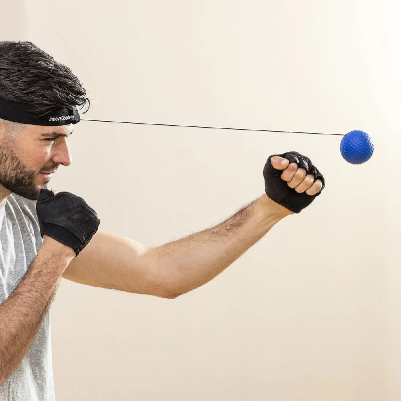 Reflexball-Set für Boxtraining & Koordination, 2 Punchingbälle mit Stirnband, Trainingsgerät für Reaktion und Agilität